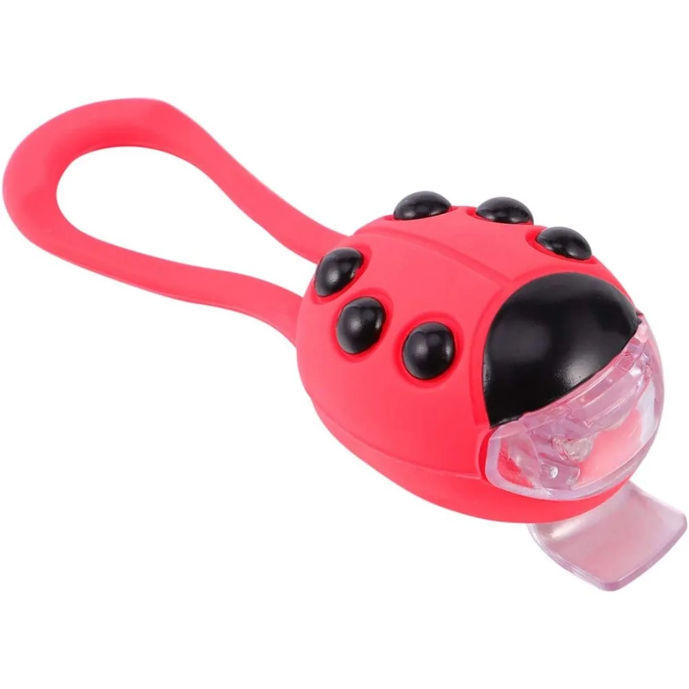 

Детский велосипедный светильник с божьей коровкой, передняя и задняя фара для велосипеда, скутеры, силиконовый светодиодный задний фонарь для велосипеда для девочек и мальчиков C