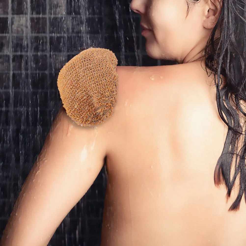 

2pcs Bath Gloves Exfoliating Ramie Jute Body Scrub Glove Reusable Sauna Shower Spa Glove For Back Arms Legs Durable