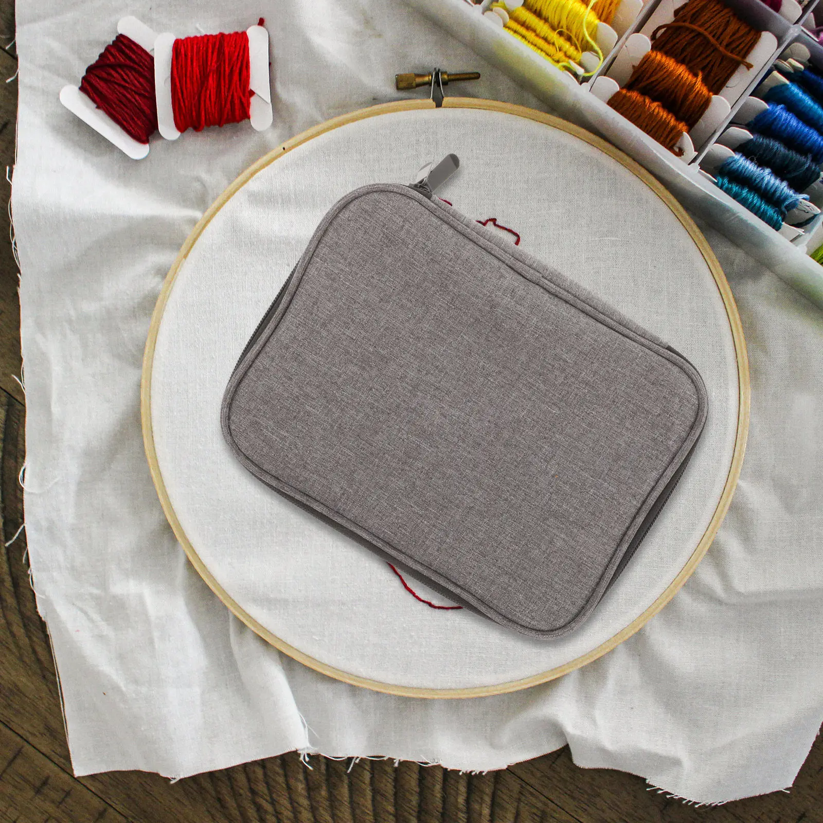 

Сумка для хранения вязальных спиц из ткани Оксфорд, вместительная, с множеством карманов, для наборов для вязания и рукоделия, для дома