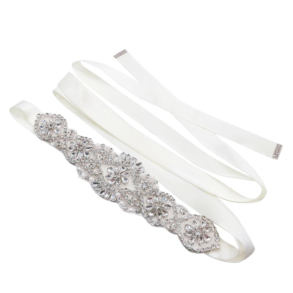 

Rhinestone Bride Belt Wedding Dress Decor Elegant Appliques Bridesmaid European Fashion Bridal Accessory Durability