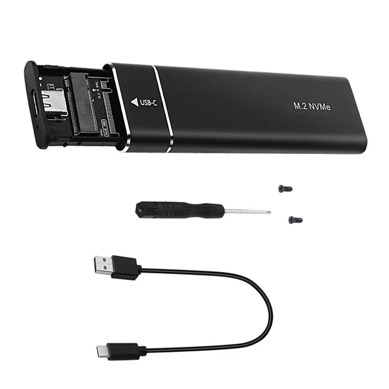 Gabinete SSD AM-M.2 Dual 10Gbps USB 3.1 suporta teclas Ethernet gráficos para laptop preto