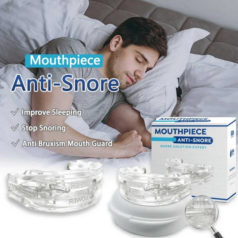 1pc Anti-Snoring Mouth Guard Adjustable Mouthpiece Night Time Teeth Mouthguard Sleeping Bite Guard for Bruxism and Stop Snoring
