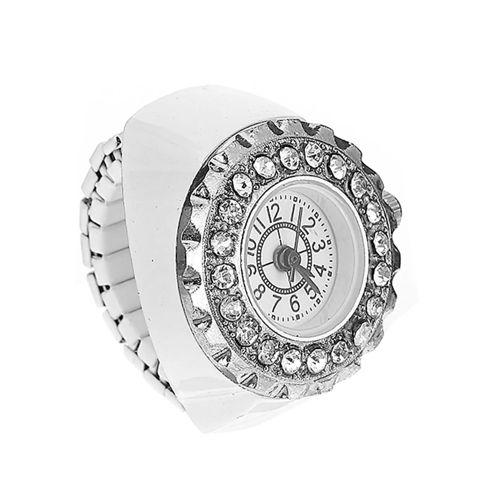 Diamond Watch Exquisite Decorative Electronic Finger Jewelry Creative Design Zinc Alloy Unique Fine Workmanship