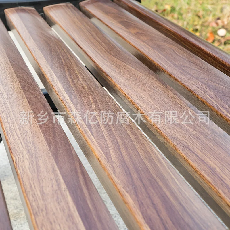 Park Chair Outdoor Bench Leisure Cast Aluminum Backrest Seat Plastic Anti-corrosion Wood Bench Outdoor Courtyard Outdoor Chair