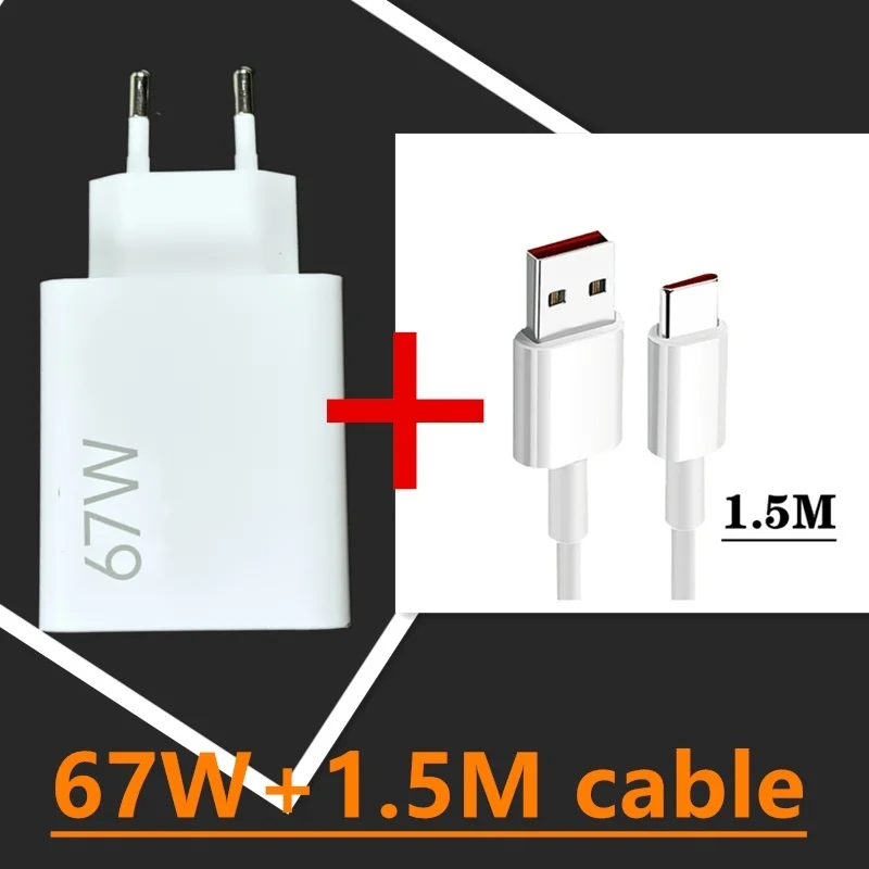 Xiaomi 67W Fast Charger For  Mi 13 12 11 Ultra 12T Pro Fast Charging USB Type C Cable Redmi Note 12 11 Quick Charge