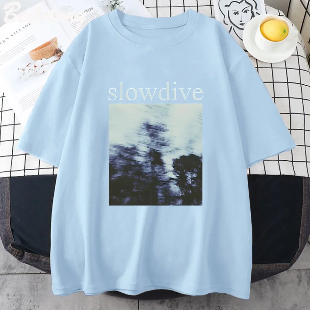 Slowdive T Shirt for Woman Oversize Tshirts Women Casual Harajuku Tshirt Vintage Short Sleeve Clothes Hip Hop Female T Shirt