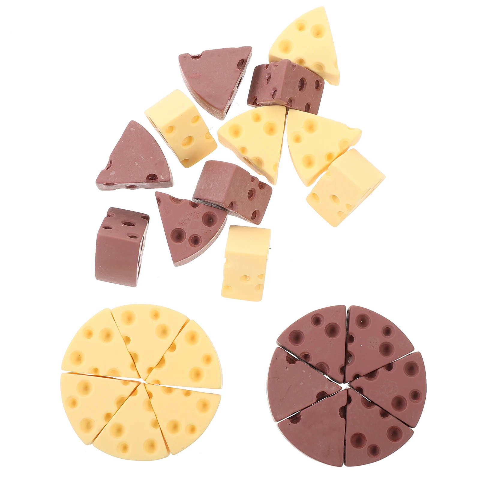 

24 Pcs Resin Jewelry Accessories Hair Clip Mini Food Decoration Clips for Artificial Cheese Miniature DIY Crafts