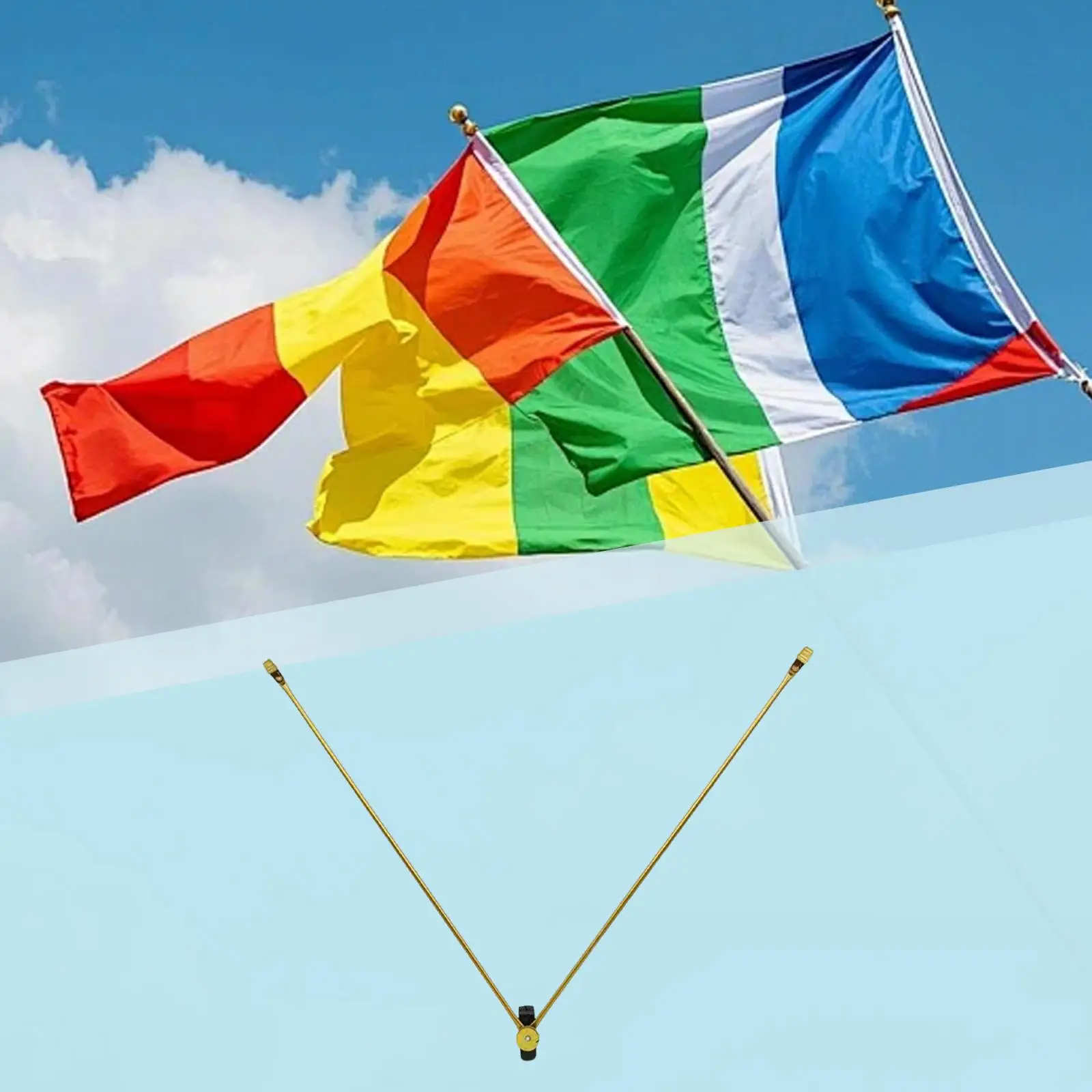 Adjustable Steel Flag Bracket 49cm Heavy Duty Indoor Banner Display for Customizable Flag Wall Decoration