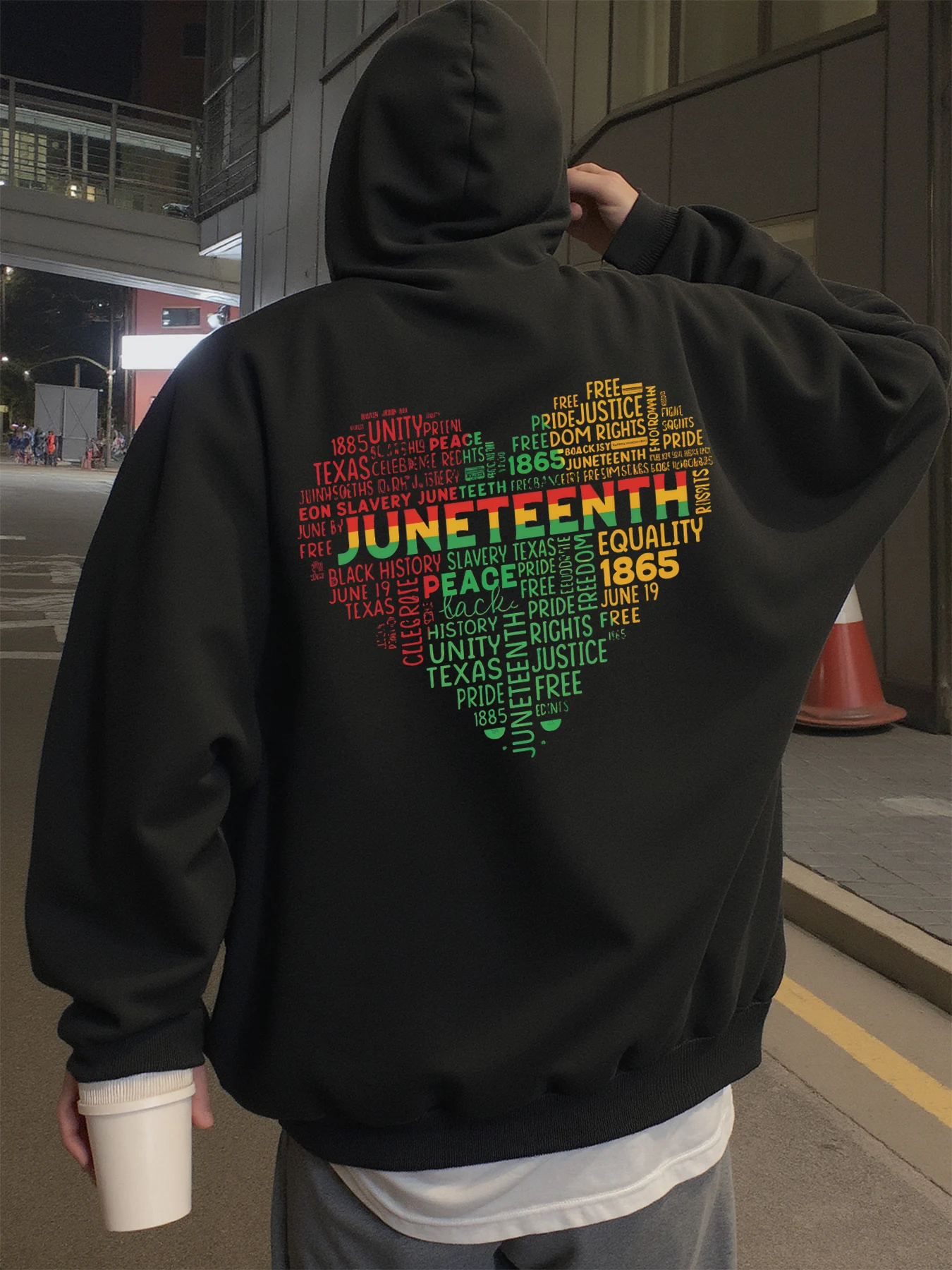 Hoodie for Men Streetwear, Juneteenth Graphic Hoodies for Men, Sweatshirt for Wearing in Spring, Autumn, and Winter