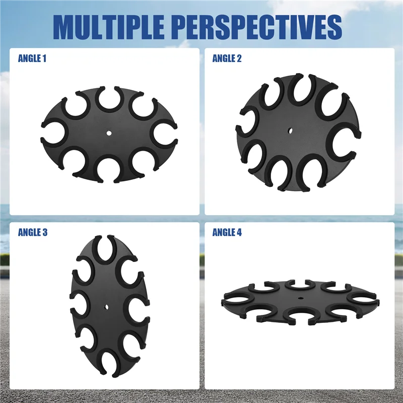 B24B Microphone Holder, Multi Mic Holder For Wired And Wireless Mics, Multiple Microphone Organizer And Display For Mic Stand