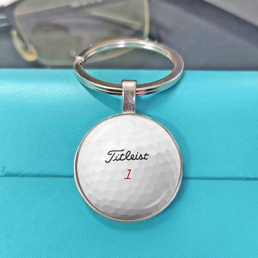 Hot Selling Vintage Sports Theme Keychain Classic Billiards Rugby Volleyball Baseball Design Elegant Unisex Casual Deco