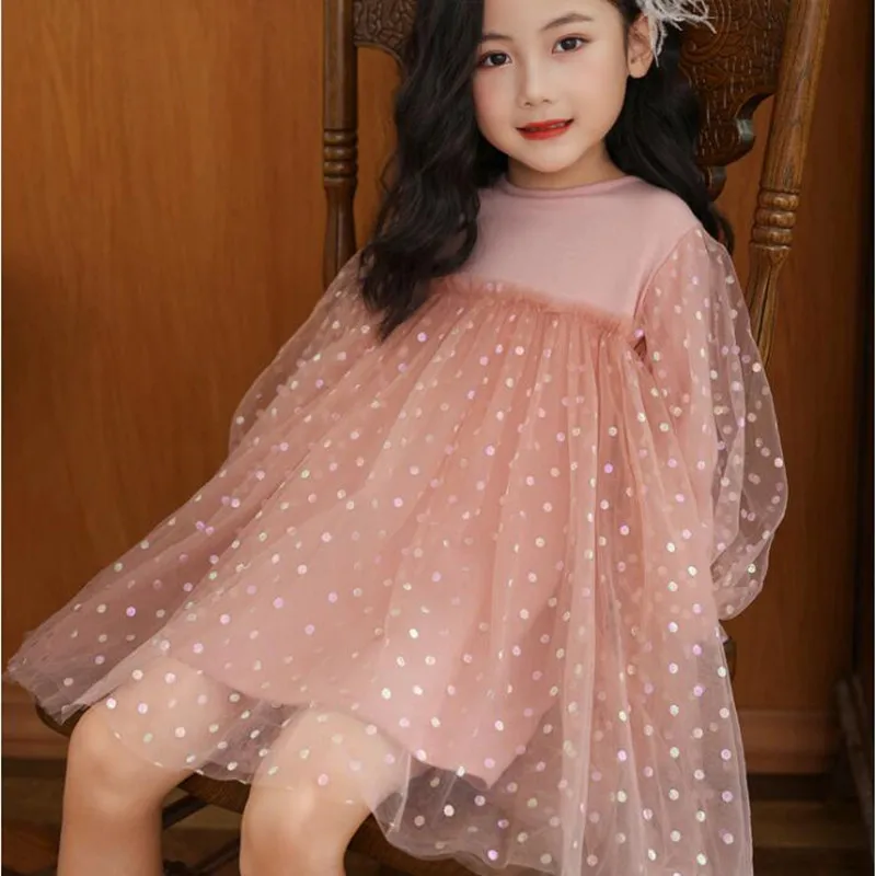 

Платья с пышными длинными рукавами для девочек, детские наряды для дня рождения, костюмы для малышей, одежда для девочек, платья для маленьких принцесс