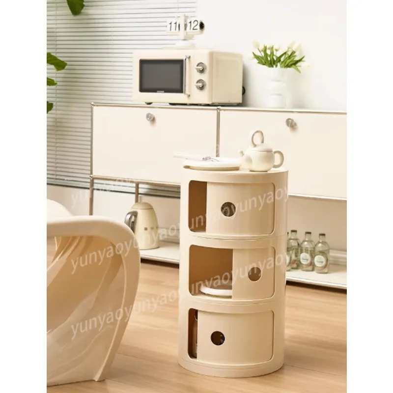 

Круглый шкаф для хранения с раздвижными дверцами, прикроватная тумбочка, многоуровневый органайзер для гостиной и спальни, мебель