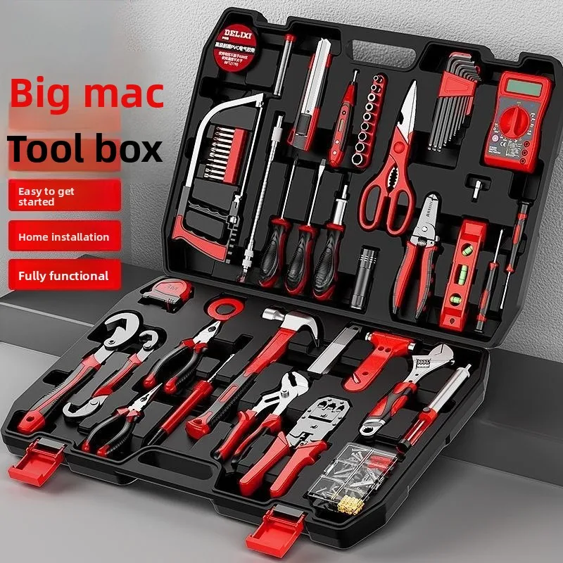 

Многофункциональный набор инструментов для домашнего ремонта, набор ручных инструментов с ящиком для хранения для домашнего обслуживания своими руками