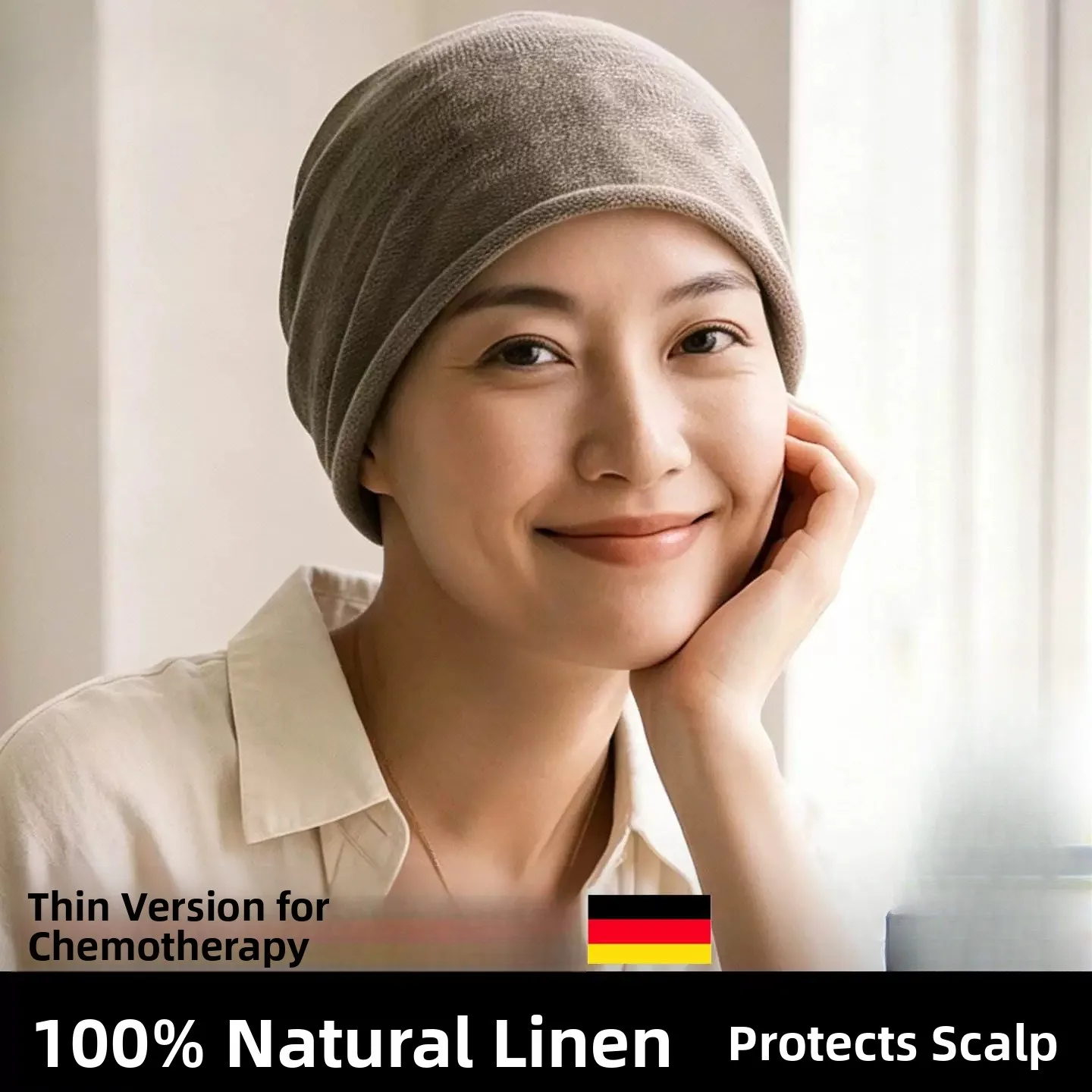 Chemotherapy Ladies Bald Cap Hair Loss Knit Loose Fit Autumn New Style Women's Hat Breathable Casual Comfortable Linen Hat