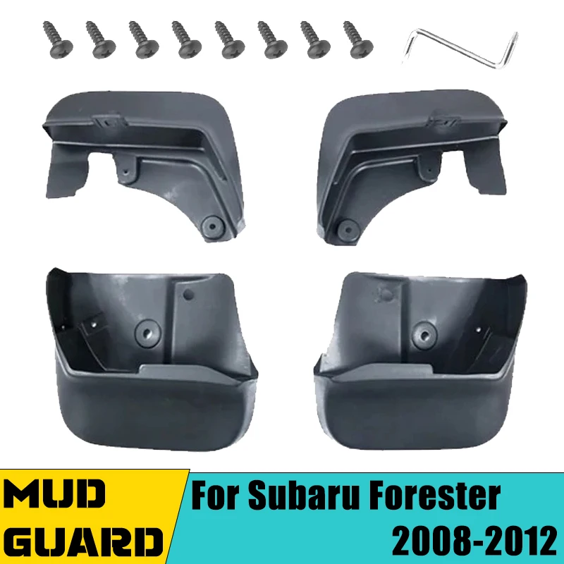 4 PCS Car Mudguard Mud Flaps For Subaru Forester SH 2008-2012 2009 2010 2011 ABS Auto Splash Flap Guard Rear Fender Accessories