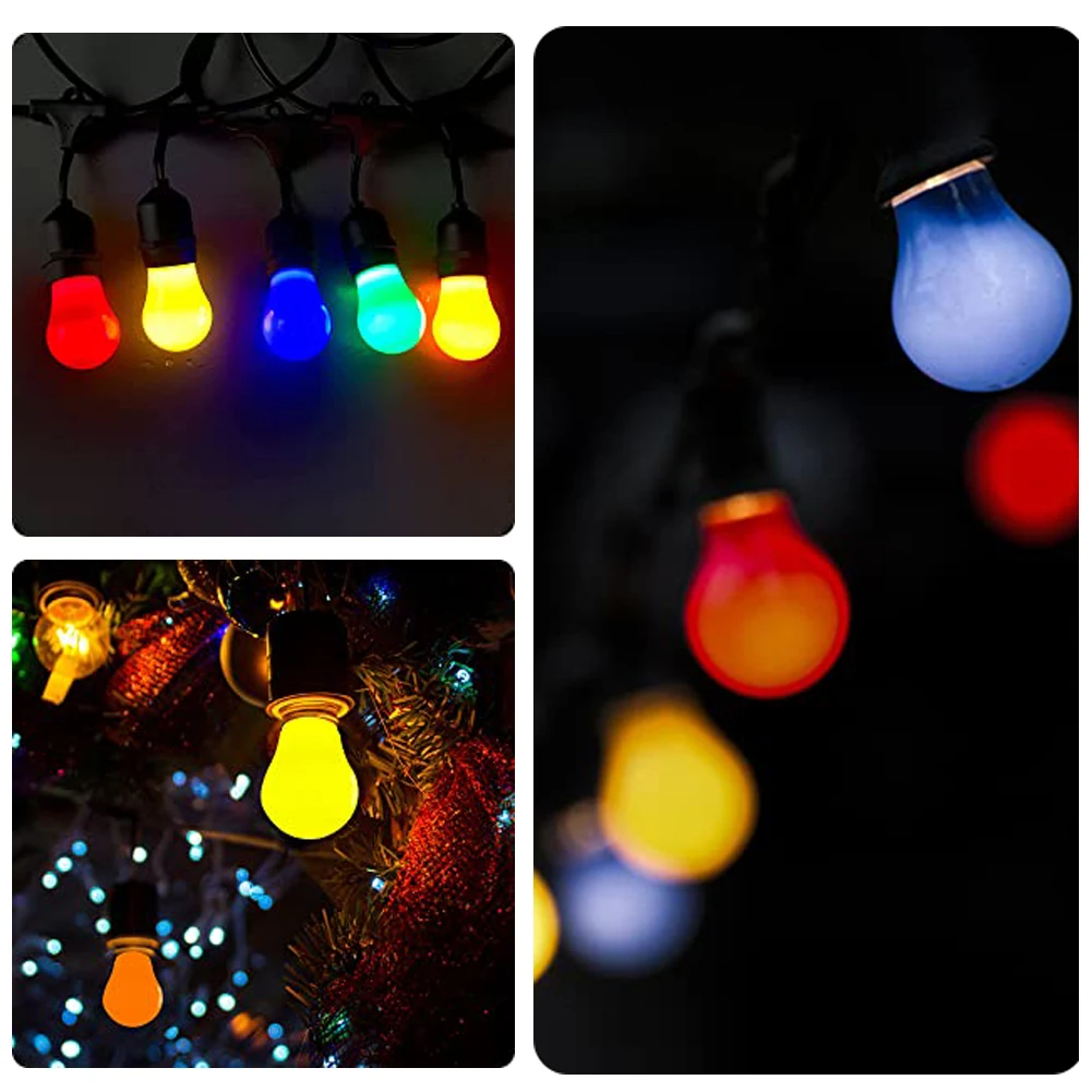 15m 30m Colorful Ball LED String Lights Outdoor Chain Lights Garland Lighting Fairy Lamp Party Wedding Garden Christmas Decor