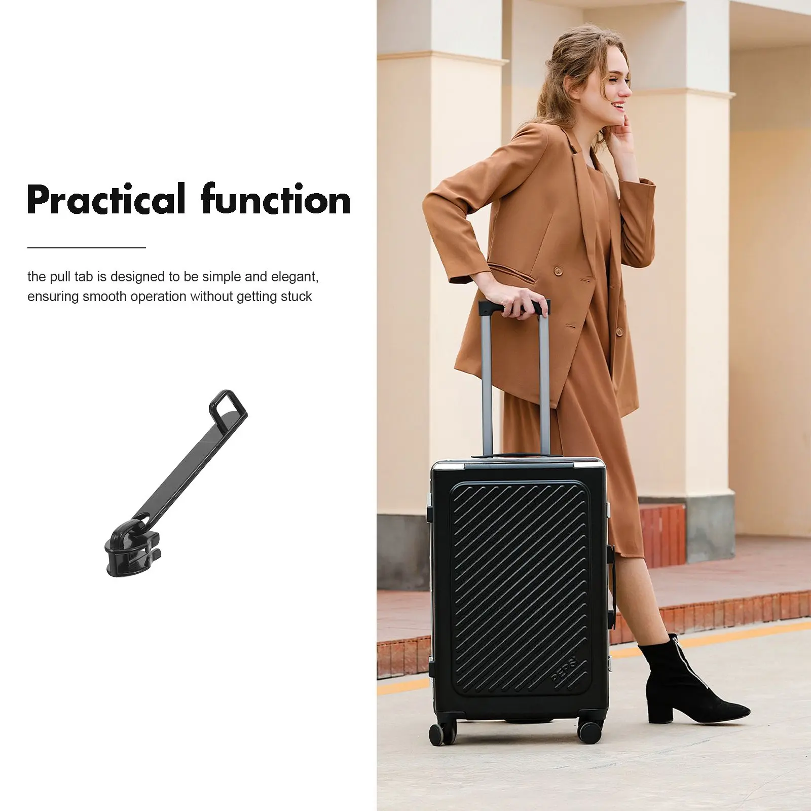 

6Pcs Suitcase Slider Zipper Puller Replacement Suitcase Slider Screw Knob Repair Kit Pull Backpack Suitcase lock zipper