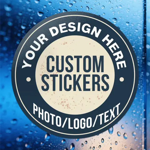 Personalized Stickers Custom Design - Upload Logo/Text for DIY Gift Labels, Creative Wedding Decor, Home Decals & Photo Crafts