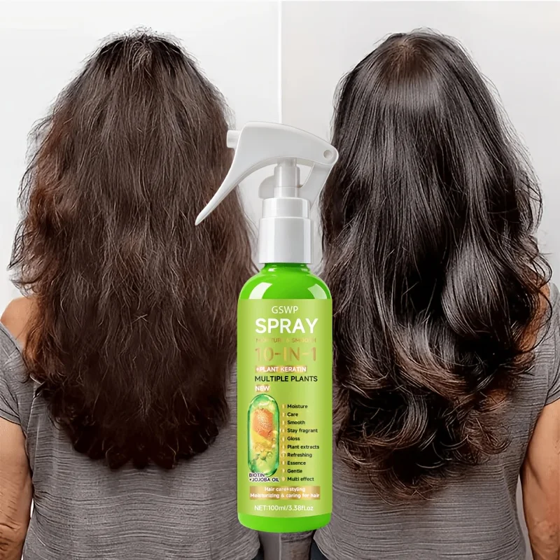 

GSWP 10-In-1 Leave-In Hair Spray， moisturizes and smooths,while providing styling moisture and heat protection.100ml/200ml