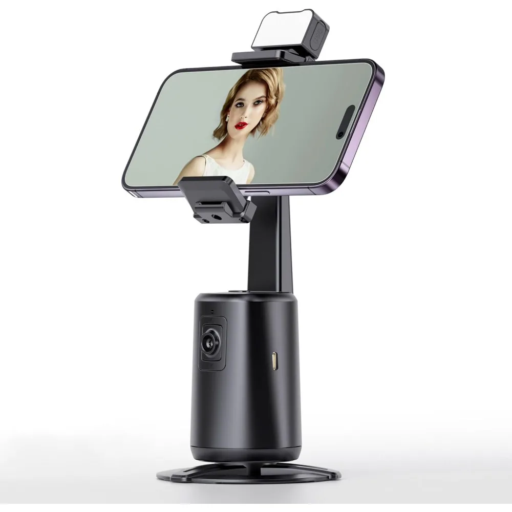 

Auto Face Tracking Tripod for Phone,No App Required, 360° Rotation Stand Holder Phone Gimbal Stabilizer