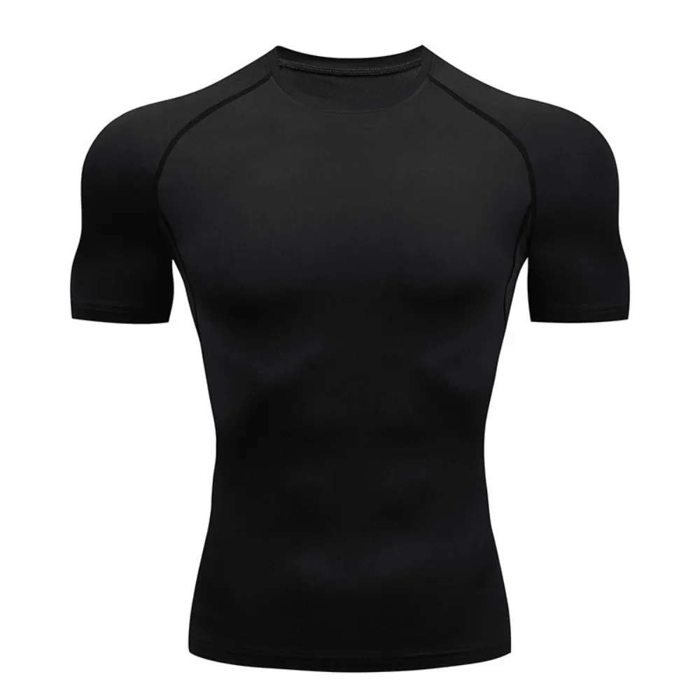 Quick Dry Quick Dry Gym T-Shirt New Casual Tight Running Speed Dry Clothing Dry Fit Short Sleeve Stretch Bodysuit Men