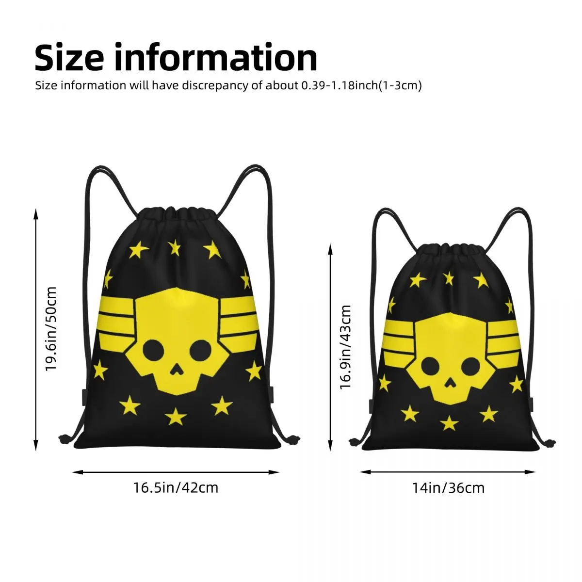 Helldivers 2 Game Multi-function Portable Drawstring Bags Sports Bag Book Bag For Travelling