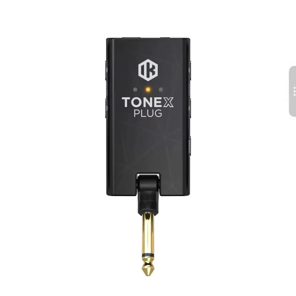 

IK TONEX Plug Portable guitar and bass Headphone Amplifier with LED indicator 1/4‘angled jack and 1/8'stereo headphone output