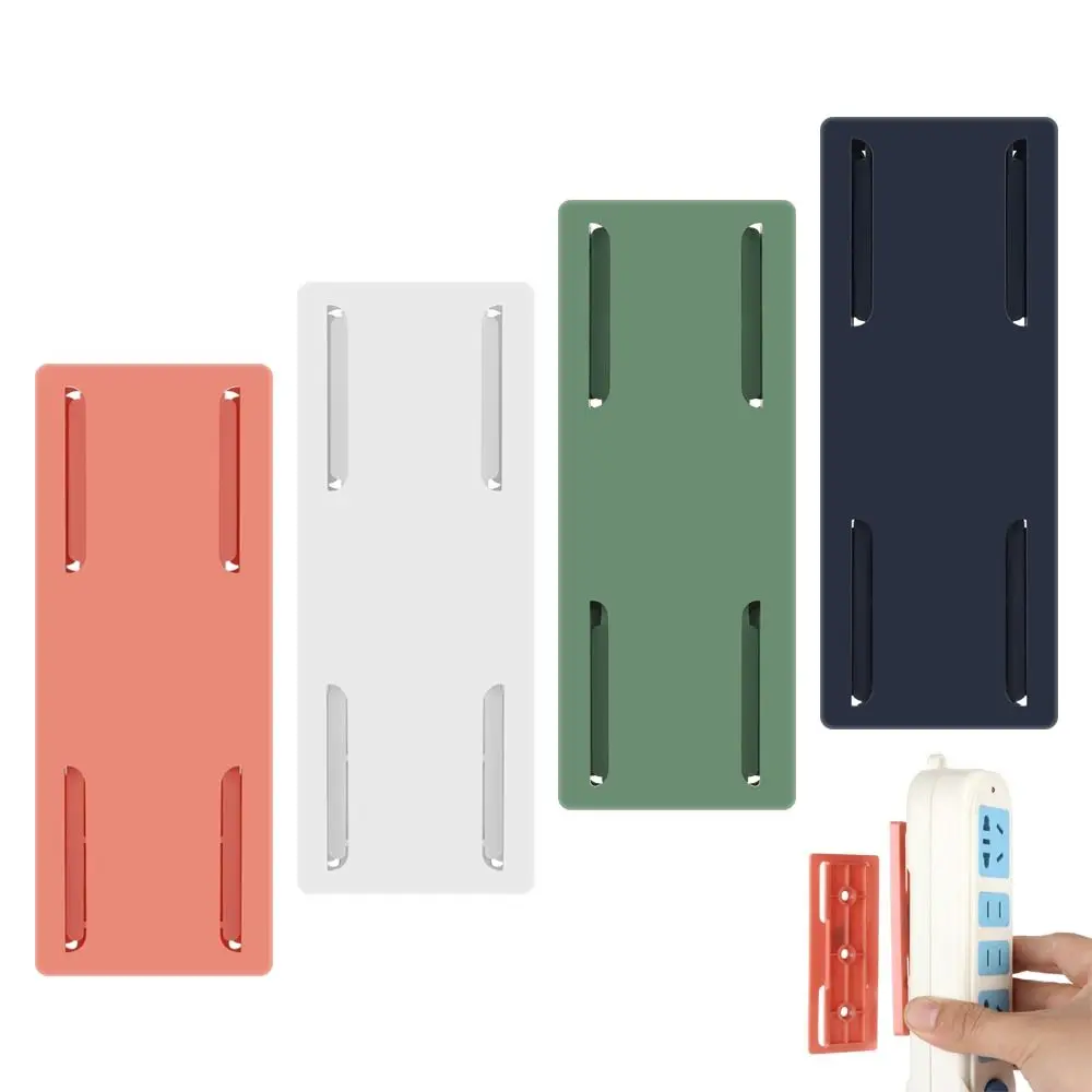 New Self-Adhesive Power Strip Holders Sticker Plug Fixer Power Strip Rack Power Board Holder Wall Mounted Sticker