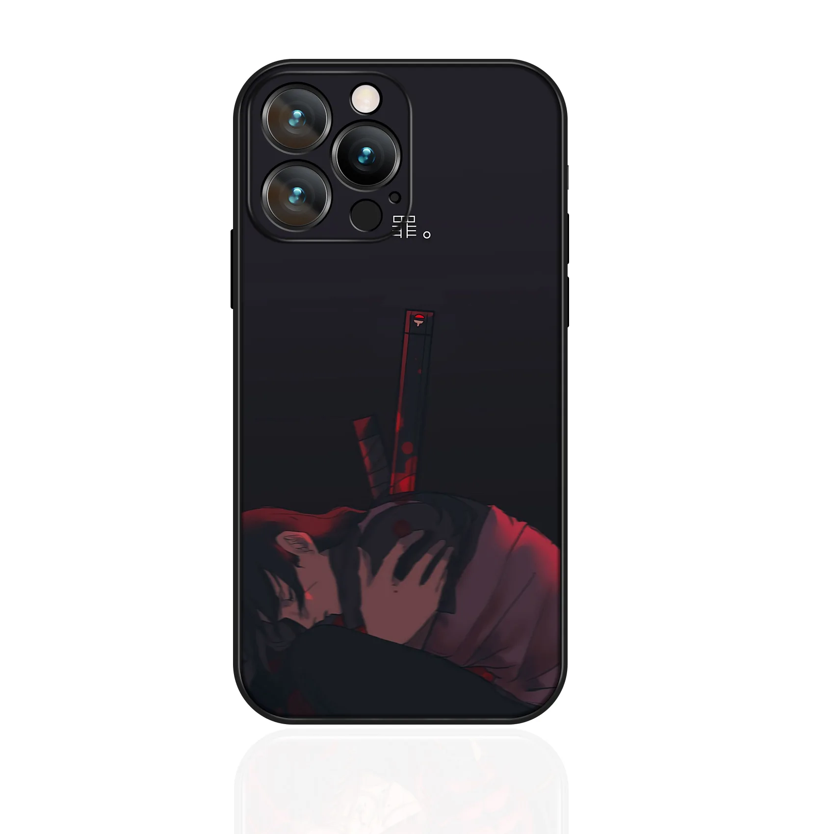 MINISO Case for iPhone 16 Pro Max Anime Uchiha Itachi Soft Silicon Black Phone Cover for iPhone 16 15 14 13 12 11 Pro Max Plus