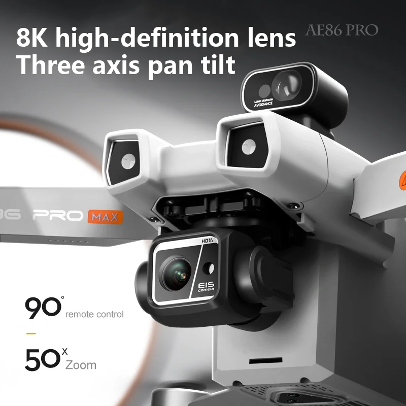 طائرة بدون طيار AE86Pro مع تجنب العقبات ، نقل الصور ، Gimbal 3 محاور ، وظيفة الكاميرا المزدوجة بدقة 8K HD ، ليزر بزاوية 5G ، جديد ، #3