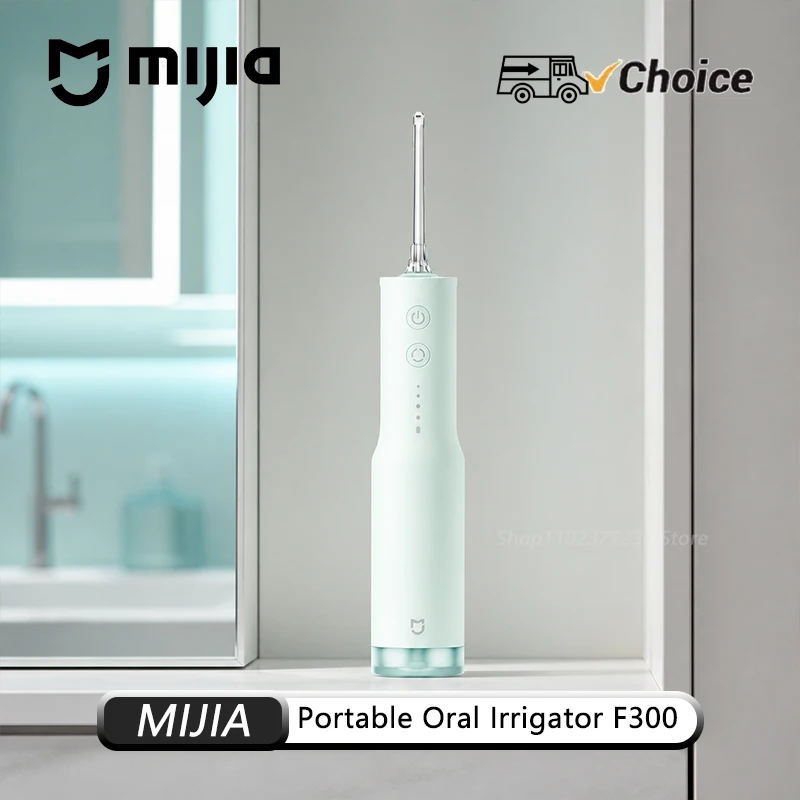NEW MIJIA F300 Portable Oral Irrigator Dental Water Jet Water Flosser Teeth Whitening Bucal Tooth Cleaner Waterpulse CN