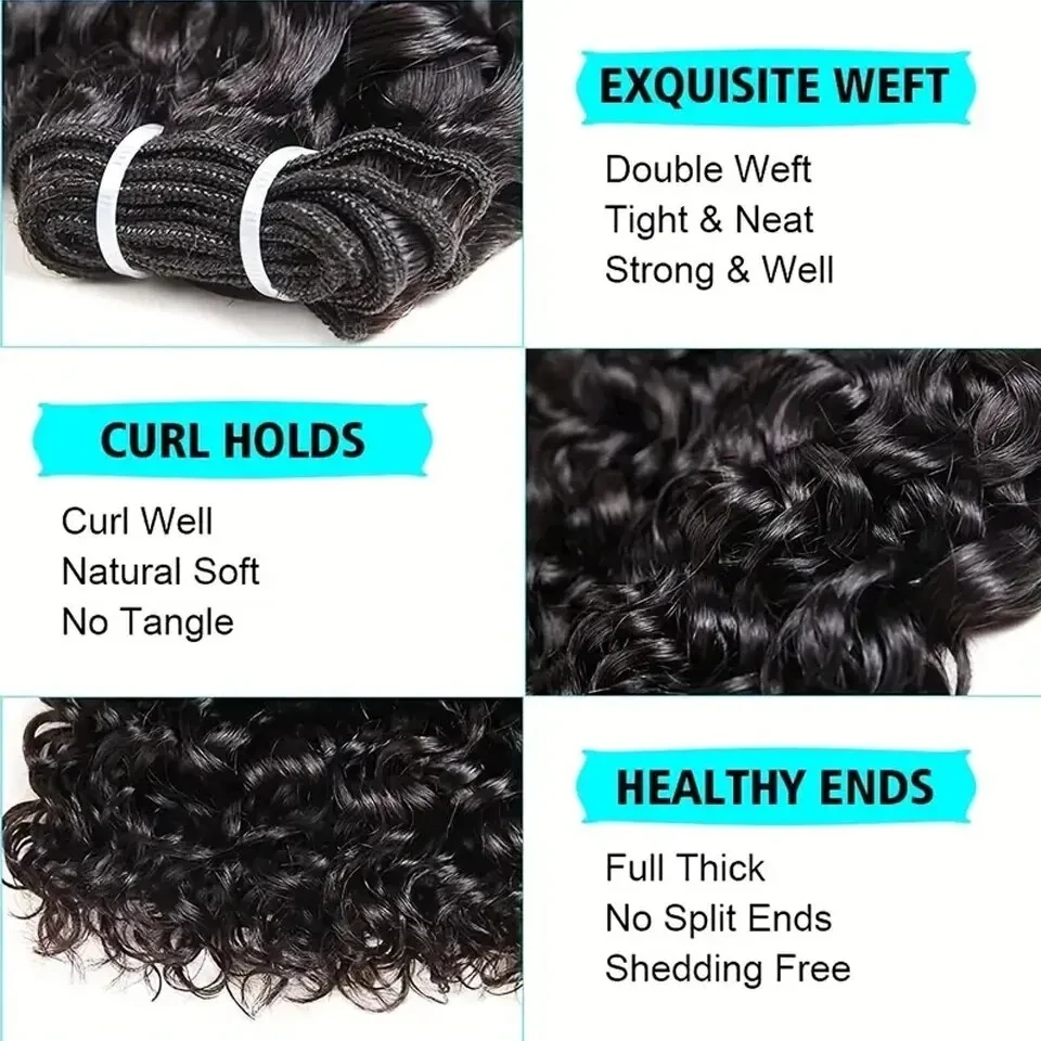 Brazilian Curly Hair Bundles 100% Human Hair Weave 1/3/6 Pieces Tissage Humain Hair Natural Remy Kinky Curly Hair Extensions