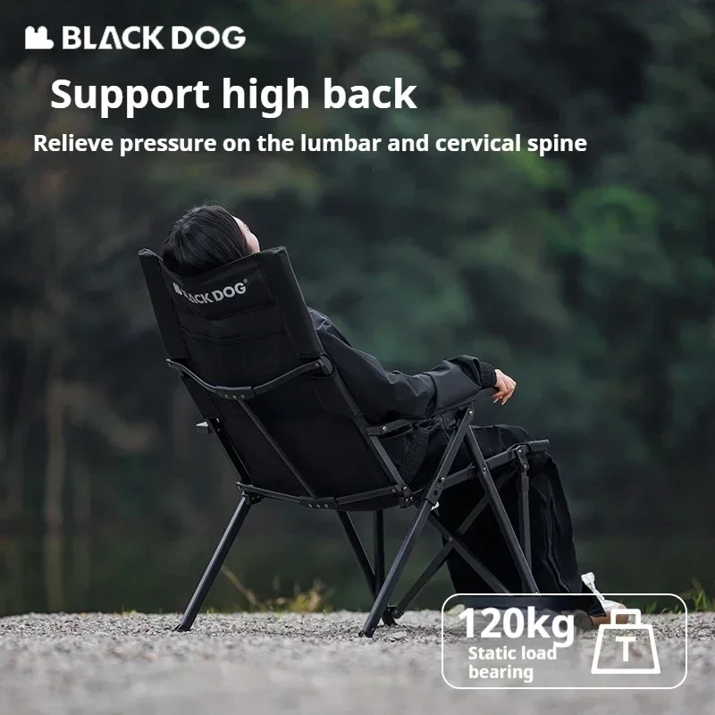 

BLACKDOG складной шезлонгNaturehike стул с высокой спинкой из углеродистой стали 600D деревянное кресло 4 регулируемые уличные туристические сиденья для кемпинга