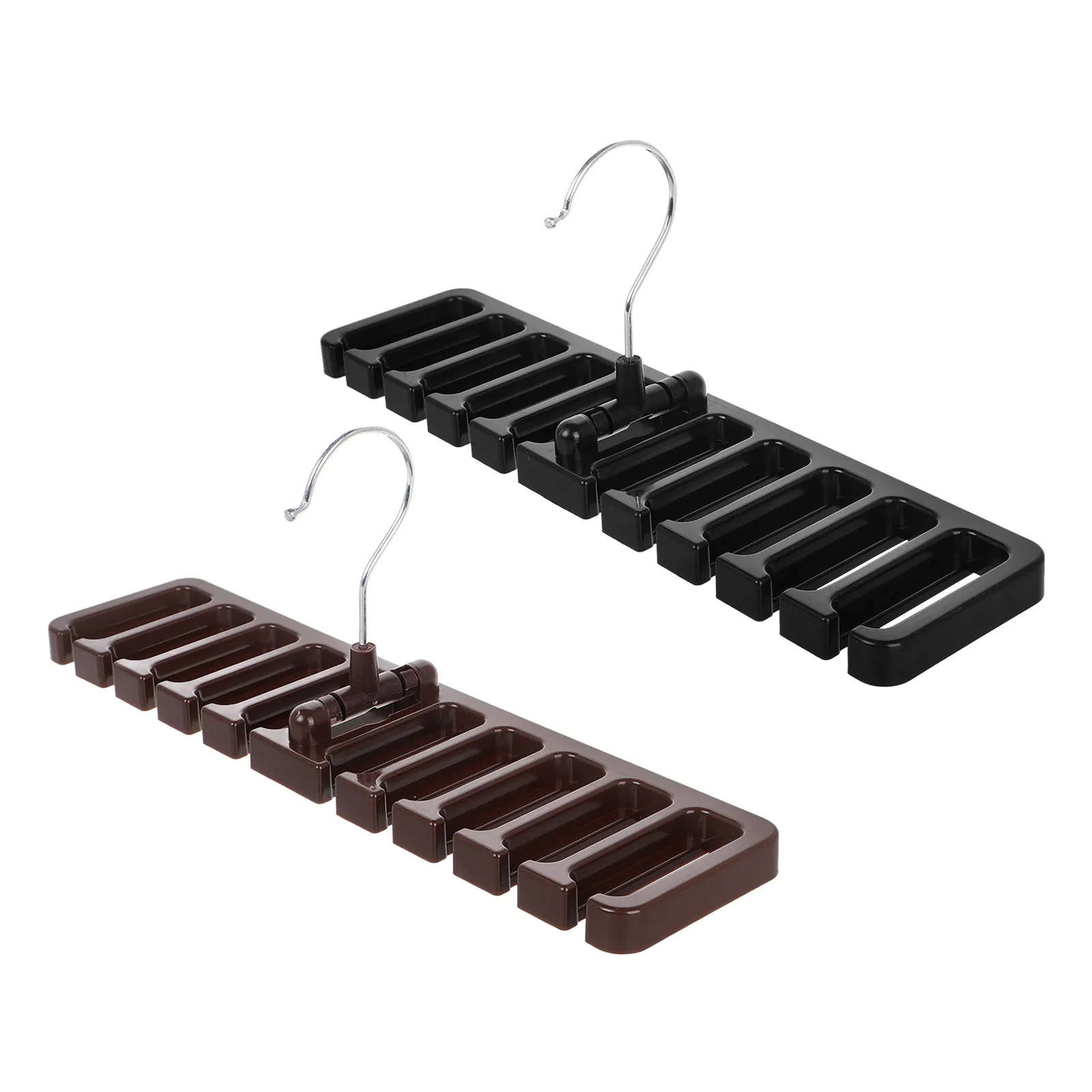 2Pcs Metal Belt and Tie Hanger Wall Mounted Closet Organizer Space Saving Tie Scarf Belt Rack for Men Home Office Storage view 2
