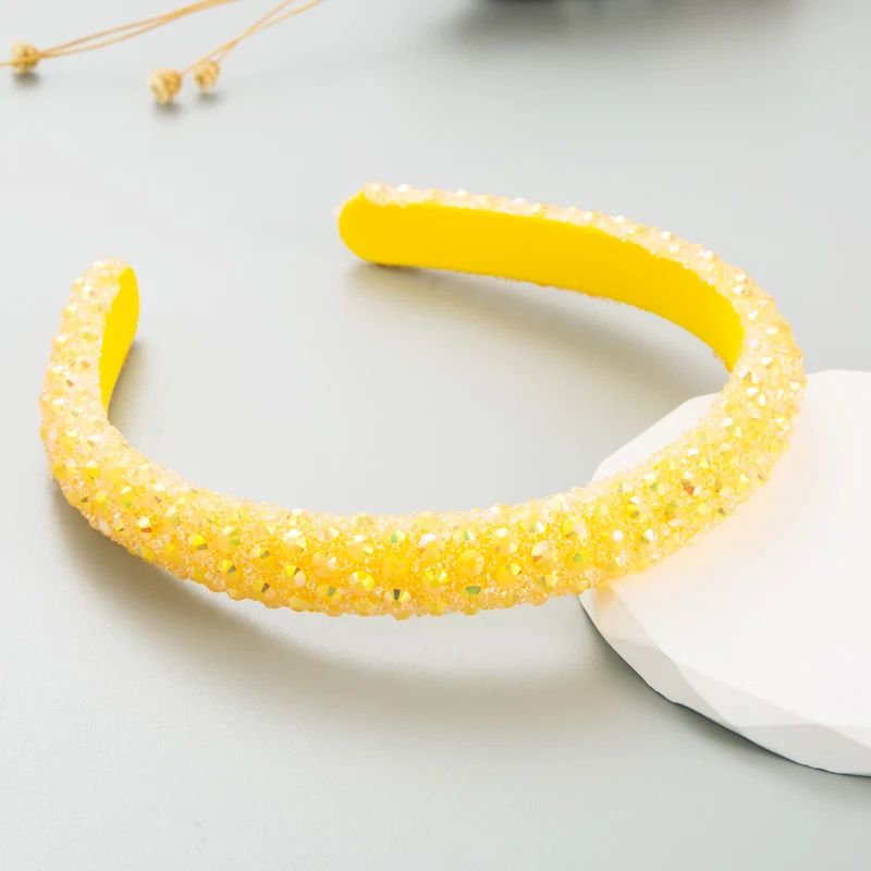 Korean Colored Rhinestone Full Drill Bit Hoop Band Trendy Internet Celebrity Super Sparkling Temperament Headband