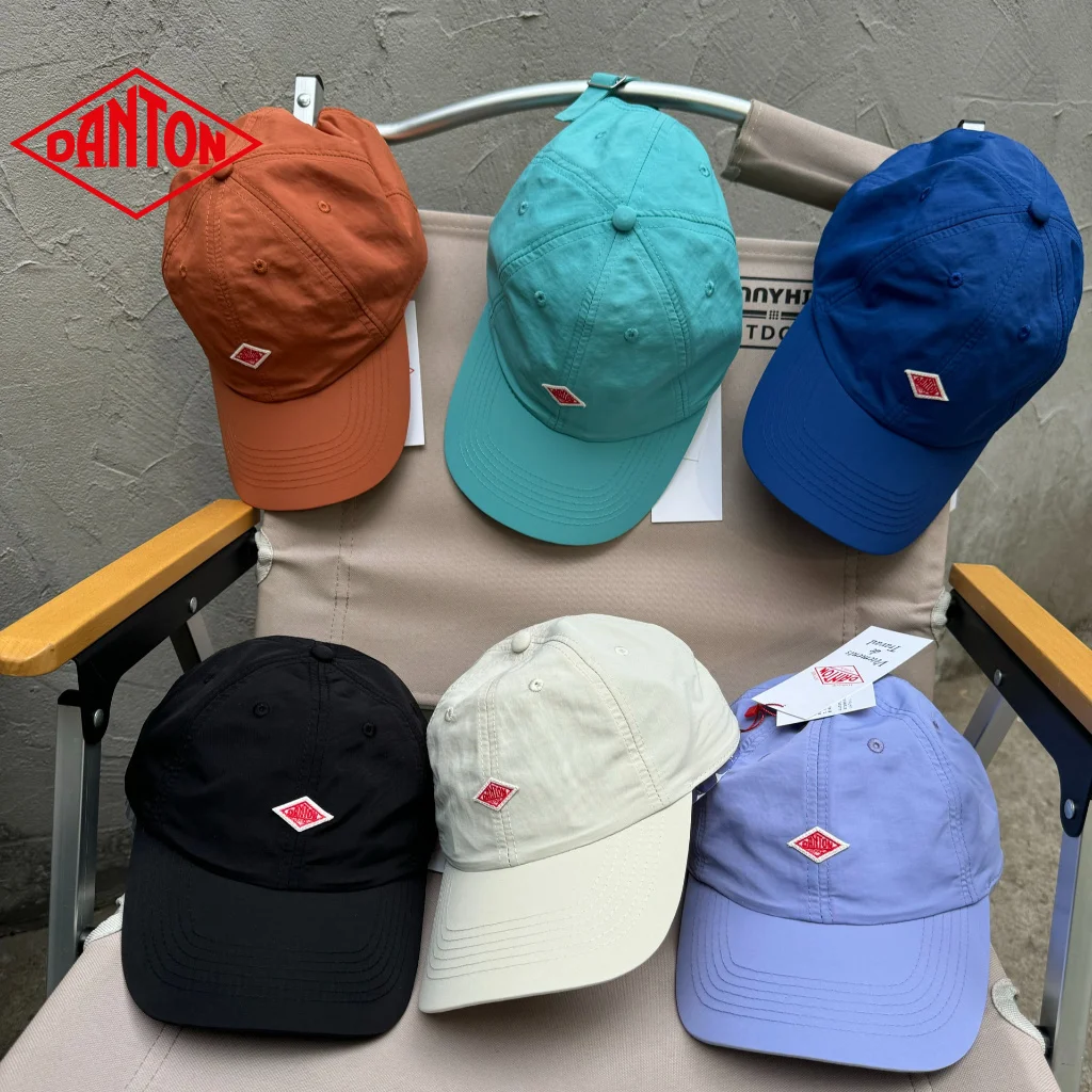 DANTON Vintage Cotton Baseball Cap Unisex Embroidered Logo Adjustable Curved Brim Dad Hat for Men Women Casual Streetwear Travel