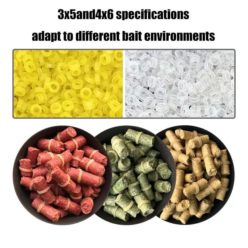 5000 pièces élastiques pêche caoutchouc appâts bandes Latex matière première rouge sang ver appâts bande élastique jaune caoutchouc