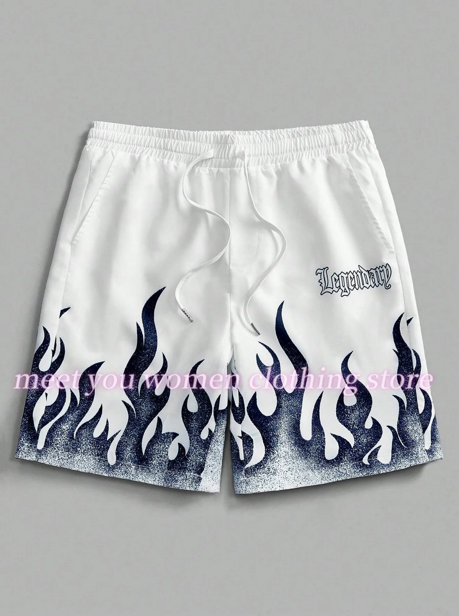 Summer Women fireworks Print Seaside Beach Casual Shorts Hawaii Vacation Daily Shorts Home Shorts Female Clothing adult shorts