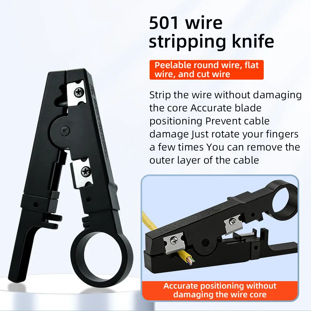 RJ45 RJ11 RJ12 Network Tool Kit Cable Tester Crimper Stripper Wire Cutter Screwdriver for Ethernet FTTH Telecom Network Repair - view 6