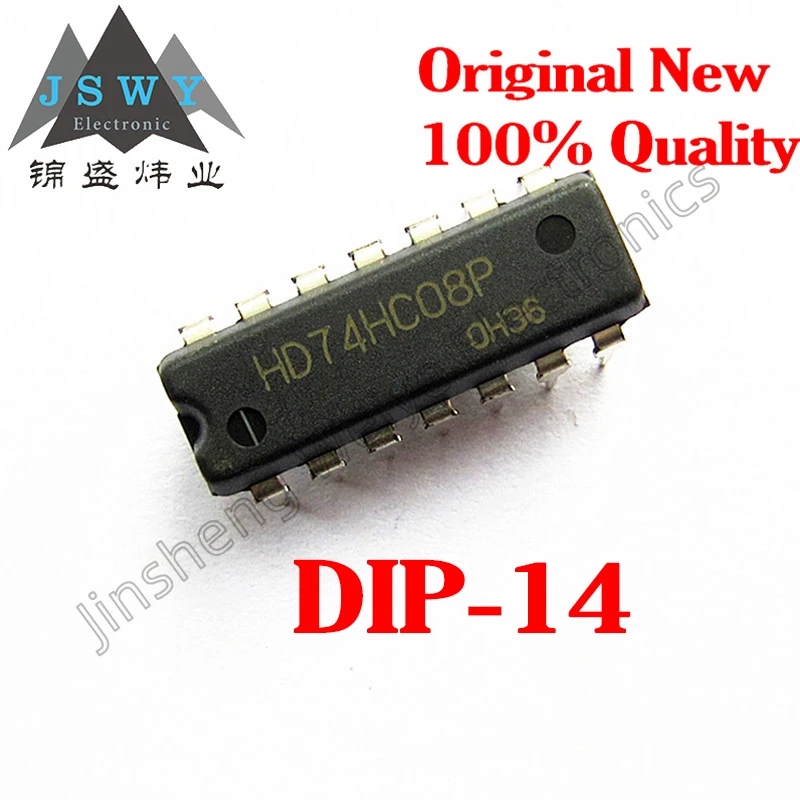 

(1-30PCS) SN74HC08N HD74HC08P 74HC08 Direct Plug DIP-14 Logic IC Quad 2-Input Gate Brand New Imported In Stock