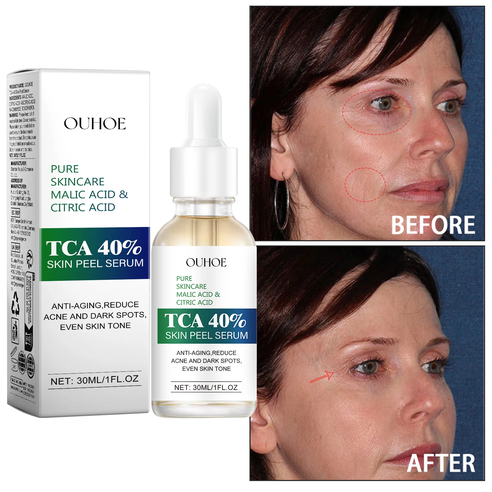 Anti-wrinkle Face Essence Pore Shrink Face Serum Moisturizing Firming Lightening Whitening Brightening Smooth Pores Repair Skin
