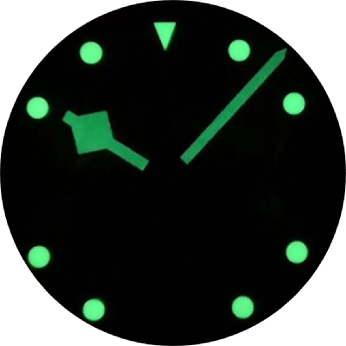 BLIGER Black Pink VK64 Watch Dial With Snowflake Hands Set C3 Green Luminous Fit For VK64 Quartz Movement Replacement Watch Part