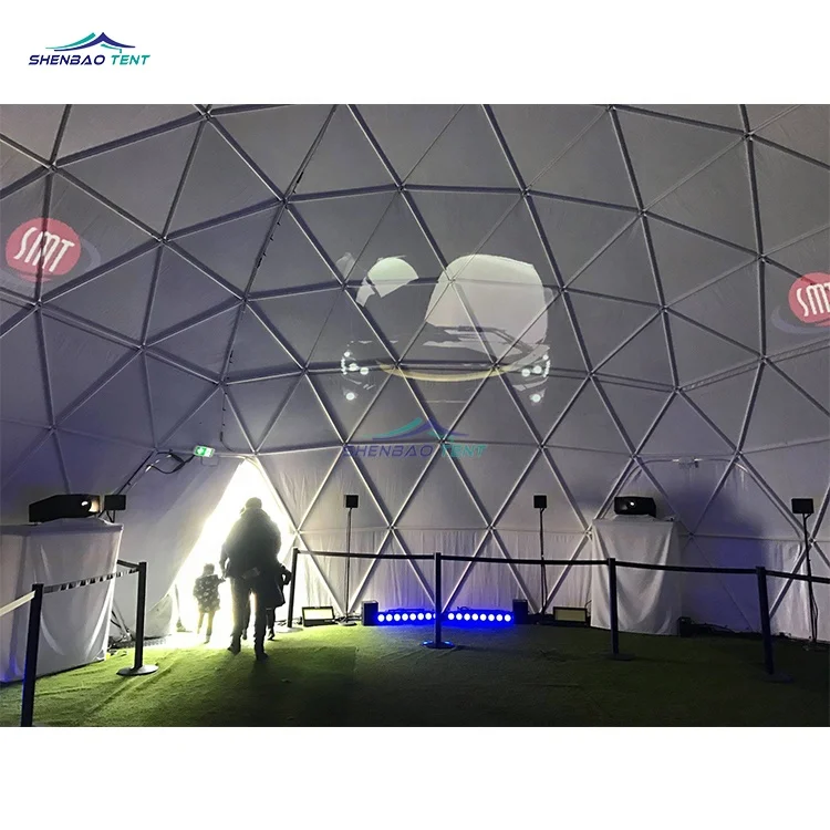 8m-15m Steel Frame Geodesic Dome Tent Igloo Glamping with Bathroom Stove Loft and Wood Floor for Resort Villas