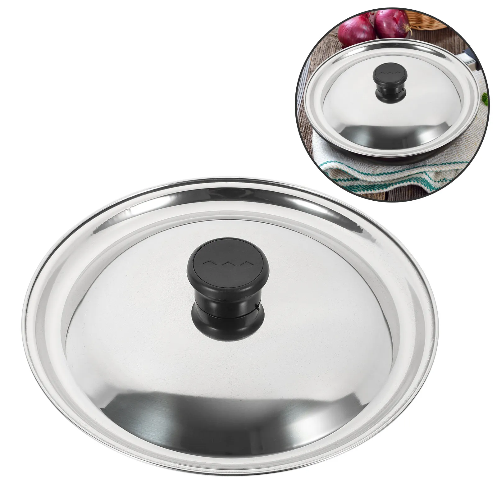 Stainless Steel Universal Pan Lid for Cooking Steam Retention Oil Splash Protection Easy Clean Dishwasher Safe Kitchen Supplies