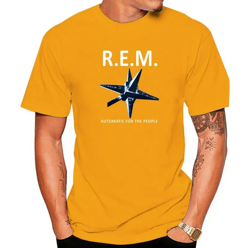 harajuku men clothing 2024 Fashion Classic TeeShirt R.E.M. Rem Automatic For The People 92 Alternative Rock U2 New Grey T-Shirt