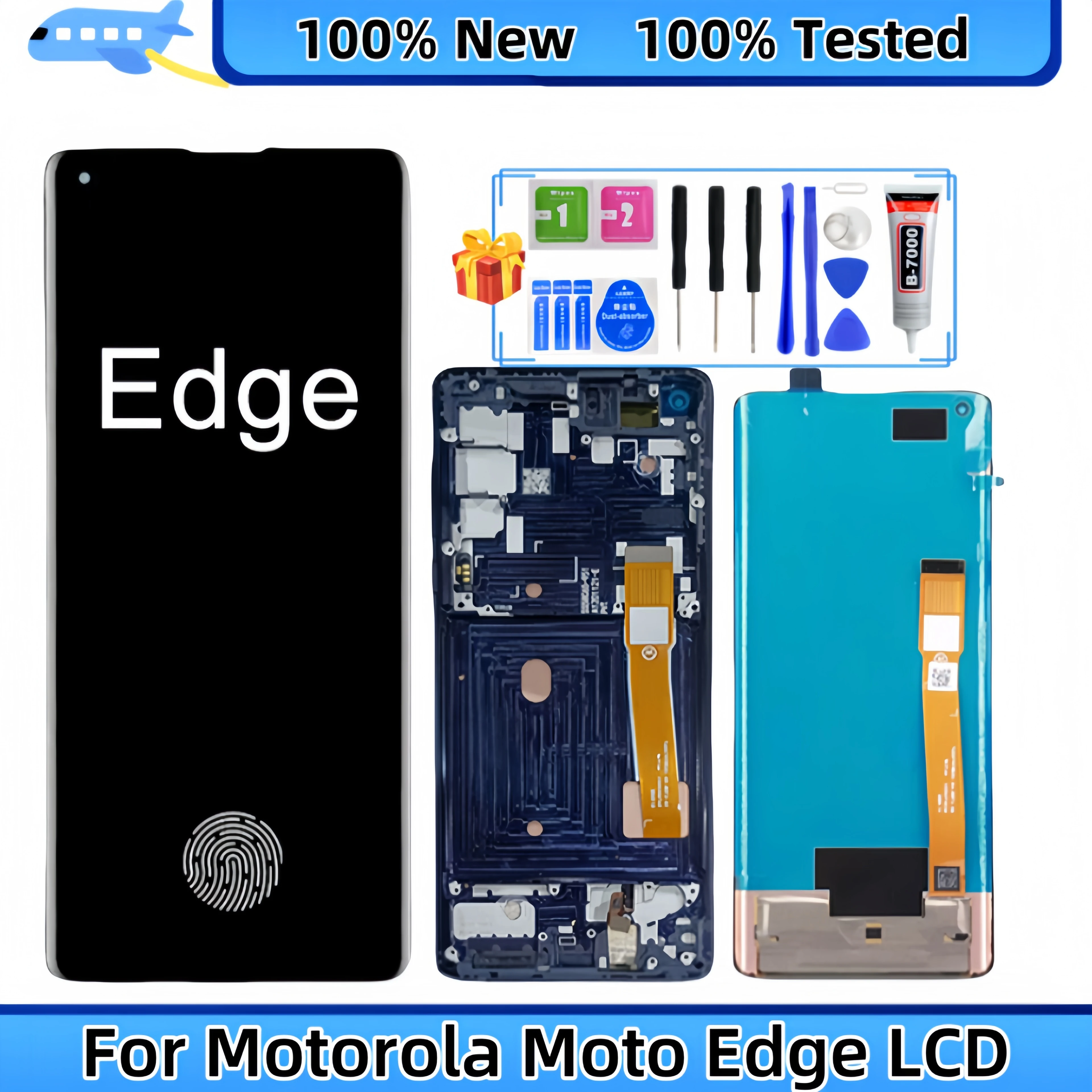 

LCD Display Touch Screen Digitizer Assembly Replacement, Fit for Motorola Moto Edge XT2063-3