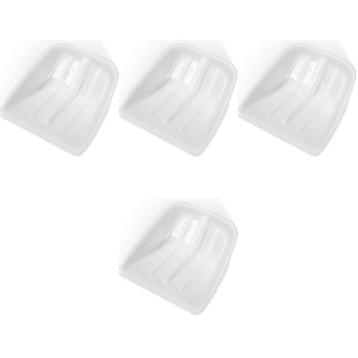 

4 Pieces Snow Accessories Grain Trash Head Feed Winter Food Feeding Farming White Replacement