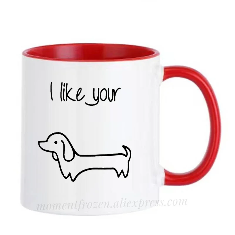 

Dachshund Cups Weiner Dog Cocoa Coffee Mugs Tea Mugen Friend Gifts Home Decal Milk Tableware Coffeeware Teaware Beer Drinkware