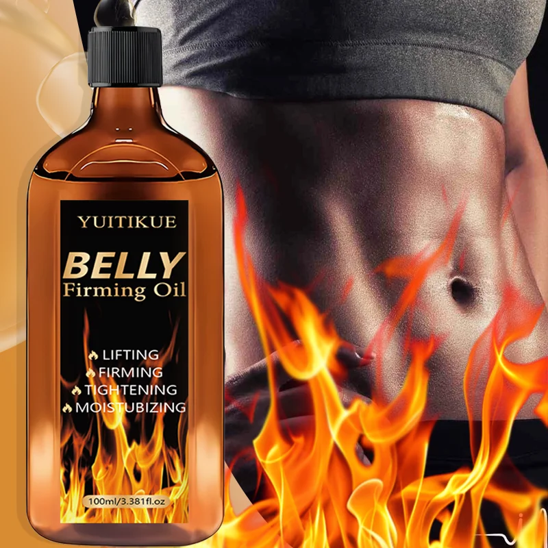 UITIKUE 100ml Thermal Belly Shaping Firm Oil Deep Hydrating Massage Serum Improve Saggy Uneven Belly Thigh Body Skin